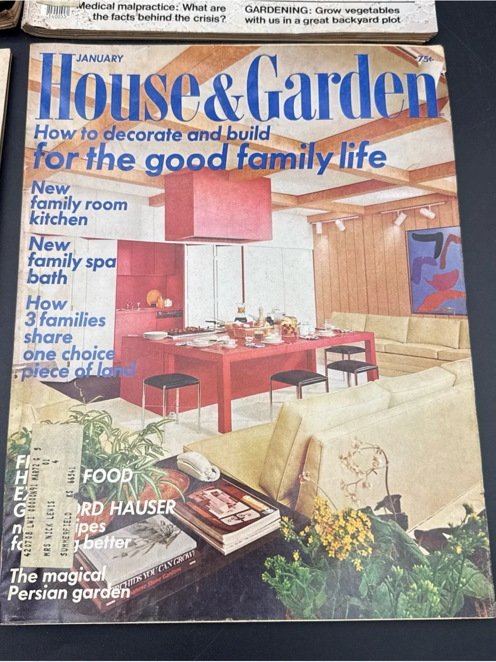 Better Homes And Gardens Vintage Covers with Red, White, Cream, Blue Accents